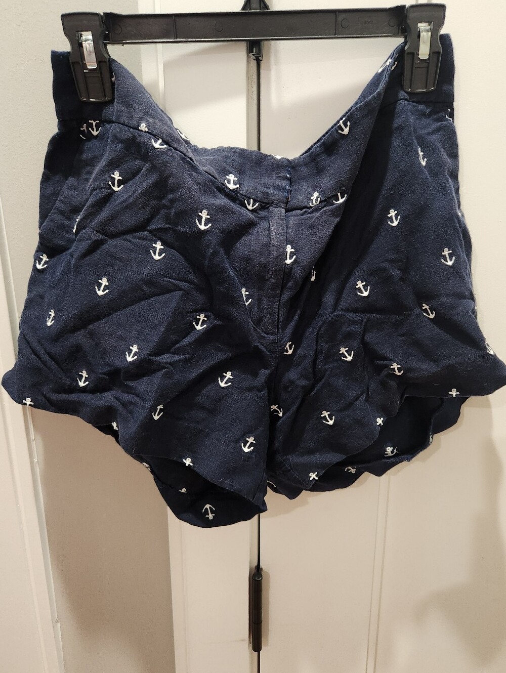 Navy LOFT Anchor Print Women's Shorts